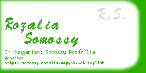 rozalia somossy business card